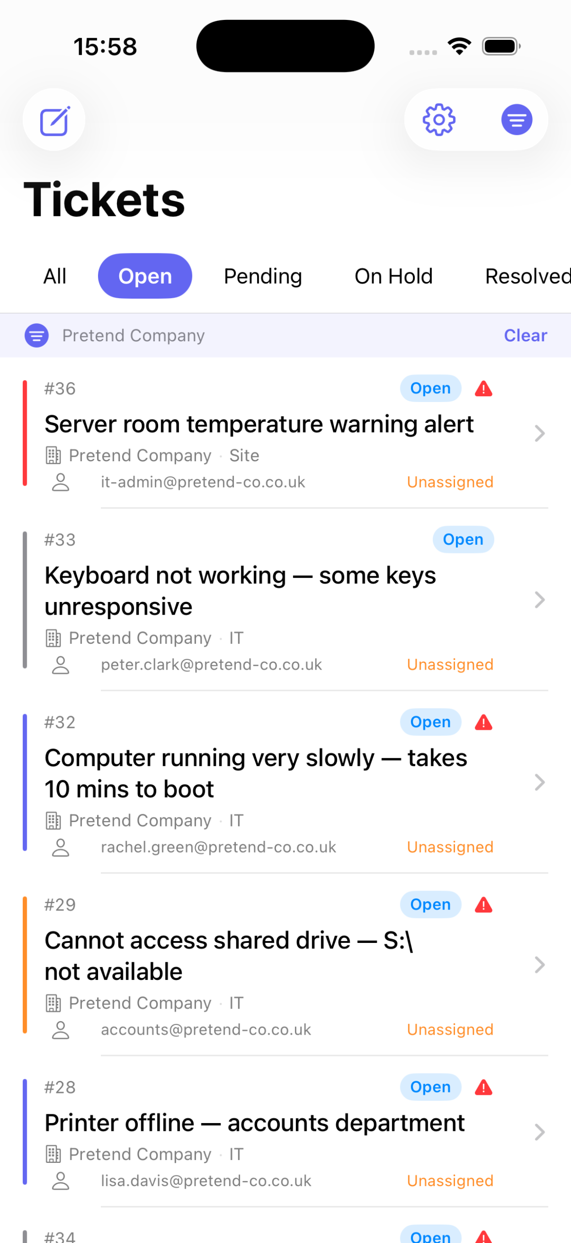 ICT Hero Helpdesk iOS app